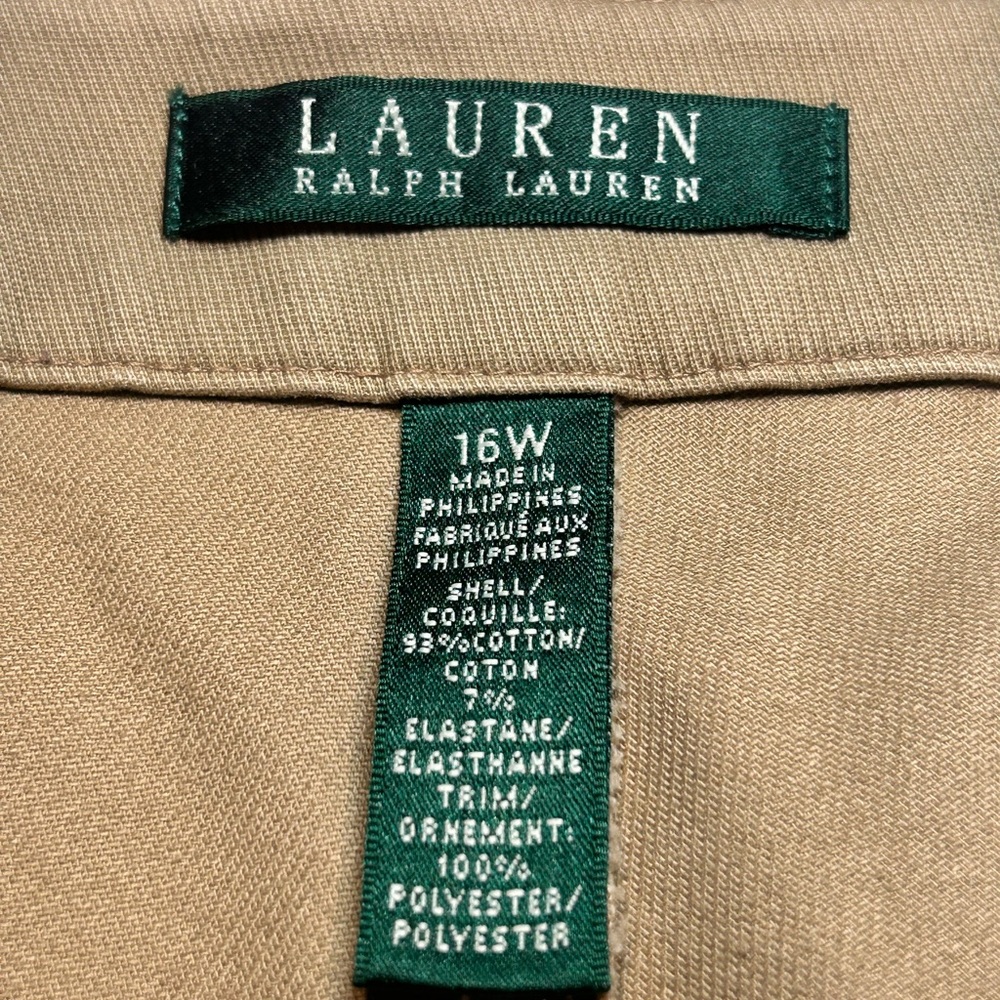 Lauren Ralph Lauren Y2K Jodhpurs Tan Riding Pants Reinforced Knees Equestrian